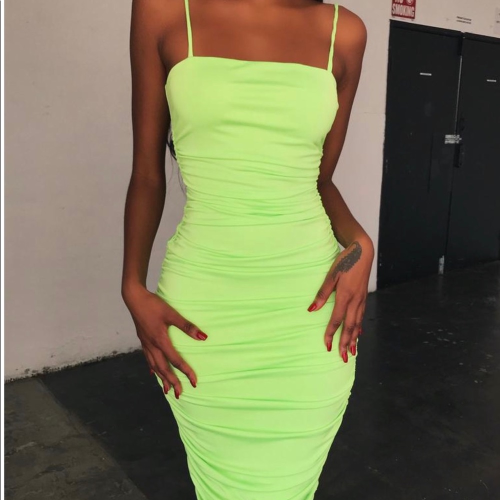 Tigermist Neon Green Dress